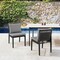 Armen Living Grand Outdoor Patio Dining Chairs in Aluminum with Gray Cushions, PK2 840254332720 - alternate 4